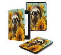 Case For Kindle Oasis 7"(10Th Generation, 2019 Release And 9Th Generation 2017 Release) 7" Slim Fit E-Reader Cover-Sunflower, Sloth