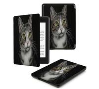 Case For Kindle Oasis 7"(10Th Generation, 2019 Release And 9Th Generation 2017 Release) 7" Slim Fit E-Reader Cover-Modern Tabby Cat