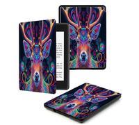 Case For Kindle Oasis 9,10Th Generation,Cover Protection Case For Kindle E-Readers,With Auto Sleep/Wake Up Slim Light Smart Cover Compatible Withkindle Oasis 2/3,Blue Patterned Elk