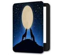 Case For Kindle Oasis 9, 10Th Generation, Cover Protection Case For Kindle E-Readers, With Auto Sleep/Wake Up Slim Light Smart Cover Compatible Withkindle Oasis 2/3 Full Moon Mountain Wolf