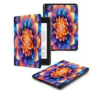Case For Kindle Oasis 9,10Th Generation,Cover Protection Case For Kindle E-Readers,With Auto Sleep/Wake Up Slim Light Smart Cover Compatible Withkindle Oasis 2/3,Orange Symmetrical Mandala