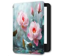 Case For Kindle Oasis 9,10Th Generation,Cover Protection Case For Kindle E-Readers,With Auto Sleep/Wake Up Slim Light Smart Cover Compatible Withkindle Oasis 2/3,Rose Lotus