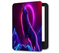 Case For Kindle Oasis 9,10Th Generation,Cover Protection Case For Kindle E-Readers,With Auto Sleep/Wake Up Slim Light Smart Cover Compatible Withkindle Oasis 2/3,Mountain Full Moon Wolf