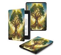 Case For Kindle Oasis (9Th&10Th Gen, 2017/2019 Release) Pu Leather Cover For Kindle Oasis Case-Fantasy River Oak Trees
