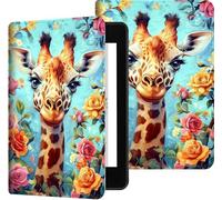 Case for Kindle Paperwhite 11th Gen 2021 & Kindle Paperwhite Signature Edition 6.8", Slim Lightweight Durable Cover, Shockproof PU Leather Case with Stand & Auto Sleep/Wake, Giraffe
