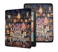 Case for Kindle Paperwhite 12th Gen 2024. Kindle Colorsoft Signature Edition, Lightweight PU Leather Protective Cover Foldable with Auto Sleep/Wake, Hand Strap, Just One More Chapter