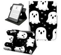 Case for Kindle Paperwhite 12th Gen 7" (2024 Release) & Kindle Colorsoft Signature Edition 2024/2025, 360 Degree Rotating Stand Cover with Hand Strap, Auto Sleep/Wake,Cute Witches