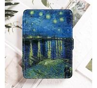 Case for Kindle Paperwhite 12th Gen and Kindle Colorsoft Signature Edition (2024 Release), Lightweight Protective Cover PU Leather Case with Auto Wake/Sleep -Van Gogh Rhone River Art Painting