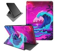 Case for Kindle Scribe 10.2 inch 2022/2024 Release 360 Rotating Degree Stand Lightweight Protective Smart Cover with Auto Wake/Sleep - Coconut Trees by The Sea