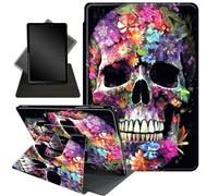 Case for Kindle Scribe 10.2 inch 2022 Release,Case for 10.2" Kindle Scribe,360 Degree Rotating Stand Smart Protective Cover Case for 10.2" Amazon Kindle Scribe 2022 Release,skullFlowers