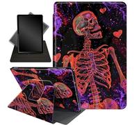 Case for Kindle Scribe 10.2 inch 2022 Release,Case for 10.2" Kindle Scribe,360 Degree Rotating Stand Smart Protective Cover Case for 10.2" Amazon Kindle Scribe 2022 Release,Skeletons Love Heart