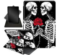 Case for Kindle Scribe 10.2 inch 2022 Release,Case for 10.2" Kindle Scribe,360 Degree Rotating Stand Smart Protective Cover Case for 10.2" Amazon Kindle Scribe 2022 Release,Love Skull Skeleton Rose