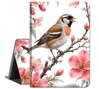 Case for Kindle Scribe (2024/2022 Released), Slim Soft Shockproof TPU Silicone Protective Back Shell Case for 10.2" Amazon Kindle Scribe 2024/2022,Pink Flowers and Birds