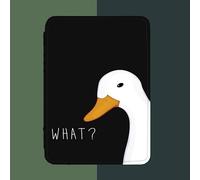 case for kindle,Silicone TPU Soft Case - All New Smart Cover with Auto Sleep Wake Feature for Kindle Paperwhite 7th/ 6th/ 5th Gen 2015/2013/ 2012 Released, 6 Inch/cute cartoon goose on black bottom