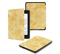 Case for Kindle Voyage 2014, Case for Kindle Voyage (2014 Posted, Model No. NM470GZ) PU Leather With Smart Sleep/Wake protective Cover,Yellow Wood Texture