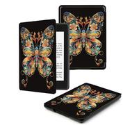Case For Kindle Voyage 7th Generation Cover (2014 Released) With Auto Wake/Sleep for Kindle Voyage Pu Leather Smart Cover,Fantasy Butterfly