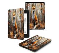 Case For Kindle Voyage 7th Generation Cover (2014 Released) With Auto Wake/Sleep for Kindle Voyage Pu Leather Smart Cover,Fox Forest
