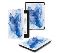 Case For Kindle Voyage 7th Generation Cover (2014 Released) With Auto Wake/Sleep for Kindle Voyage Pu Leather Smart Cover,Blue Watercolor