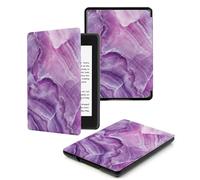 Case For Kindle Voyage 7th Generation Cover (2014 Released) With Auto Wake/Sleep for Kindle Voyage Pu Leather Smart Cover,Purple Marble