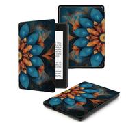 Case For Kindle Voyage 7th Generation Cover (2014 Released) With Auto Wake/Sleep for Kindle Voyage Pu Leather Smart Cover,Mandala Floral
