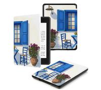 Case For Kindle Voyage 7th Generation Cover (2014 Released) With Auto Wake/Sleep for Kindle Voyage Pu Leather Smart Cover,Blue Shutters