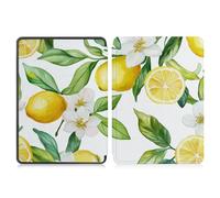Case for Kindle Voyage - Protective PU Leather Cover with Auto Sleep/Wake (will only fit Kindle Voyage 2014),Lemon Floral