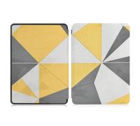 Case for Kindle Voyage - Protective PU Leather Cover with Auto Sleep/Wake (will only fit Kindle Voyage 2014),Yellow Geometric