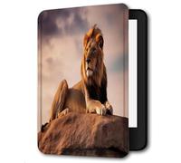 Case for Kindle Voyage - [The Thinnest and Lightest] Protective PU Leather Cover with Auto Sleep/Wake (will only fit Kindle Voyage 2014),Rock Lion
