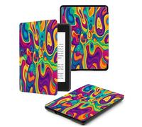 Case for Kindle Voyage - [The Thinnest and Lightest] Protective PU Leather Cover with Auto Sleep/Wake (will only fit Kindle Voyage 2014),Swirl Lines