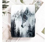Case for Kindle Voyage - [The Thinnest and Lightest] Protective PU Leather Cover with Auto Sleep/Wake (will only fit Kindle Voyage 2014),Mountain Wolf