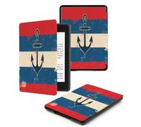 Case for Kindle Voyage - [The Thinnest and Lightest] Protective PU Leather Cover with Auto Sleep/Wake (will only fit Kindle Voyage 2014),Symmetrical Anchor