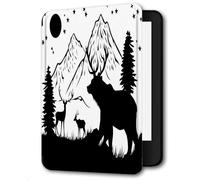 Case for Kindle Voyage - [The Thinnest and Lightest] Protective PU Leather Cover with Auto Sleep/Wake (will only fit Kindle Voyage 2014),Mountain Bear Deer