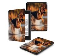 Case for Kindle Voyage - [The Thinnest and Lightest] Protective PU Leather Cover with Auto Sleep/Wake (will only fit Kindle Voyage 2014) Yellow River Puppy