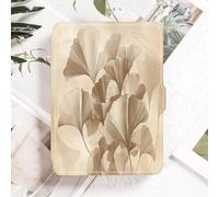Case for Kindle Voyage - [The Thinnest and Lightest] Protective PU Leather Cover with Auto Sleep/Wake (will only fit Kindle Voyage 2014),Ancient Ginkgo Leaf