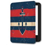 Case for Kindle Voyage - [The Thinnest and Lightest] Protective PU Leather Cover with Auto Sleep/Wake (will only fit Kindle Voyage 2014),Striped Anchor