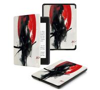 Case for Kindle Voyage - [The Thinnest and Lightest] Protective PU Leather Cover with Auto Sleep/Wake (will only fit Kindle Voyage 2014),Red Dark Warrior Of The Sun