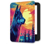 Case for Kindle Voyage - [The Thinnest and Lightest] Protective PU Leather Cover with Auto Sleep/Wake (will only fit Kindle Voyage 2014),Sun Timberwolves