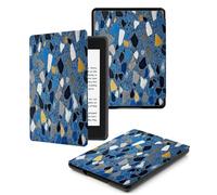 Case for Kindle Voyage - [The Thinnest and Lightest] Protective PU Leather Cover with Auto Sleep/Wake (will only fit Kindle Voyage 2014),Azure Glass Ink Stone