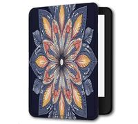 Case for Kindle Voyage - [The ThinnestLightest] Protective PU Leather Cover with Auto Sleep/Wake (will only fit Kindle Voyage 2014),Dark Blue Symmetrical Mandala