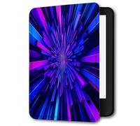 Case for Kindle Voyage - [The ThinnestLightest] Protective PU Leather Cover with Auto Sleep/Wake (will only fit Kindle Voyage 2014),Dark Blue Geometric Lines