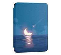case for kindle,WunM Studio All-new Kindle (2022 release) | The lightest and most compact Kindle, now with a 6", 300 ppi high-resolution display and double the storage,Kindle case/sea night star mo
