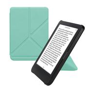 kwmobile Origami Case Compatible with Kobo Clara BW/Colour Case - Slim PU Leather Cover with Stand - Mint