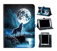Case for Kobo Clara Colour/BW 6 Inch 2024 Release,360 Degree Rotating Case with Kickstand and with Magnetic Closure for Kobo Clara Cover 6",Nebula/Galaxy Wolf Moon