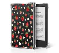 Case for Kobo Clara Colour & Clara BW/2E eReader 6”, Crystal Clear Thin Fit Protective Cover | Scratch-Resistant TPU Shell & Enhanced Grip | Showcase Your Style (Pink Strawberry Floral)