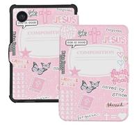 Case for Kobo Clara Colour/Clara BW/Kobo Clara 2E eReader 6 inch, Jesus Theme Premium PU Leather Protective Cover with Auto Sleep Wake, Pink Composition
