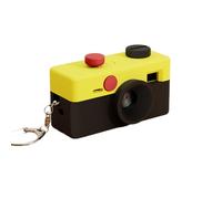 Case for Kodak Charmera Keychain Digital Camera - 1:1 Precision Mold Full-Body Protective Cover with Magnetic Closure, Drop-Proof Plastic Digicam Case for Blind Box 1987 Mini Cameras (Black-Yellow)