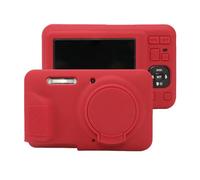 Case for KODAK PIXPRO FZ55 Camera,Soft Silicone Protective Case Cover Lightweight with Detachable Lens Cover (Rose Red)