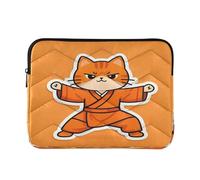 Case for Laptop 13-14 Inch Classical, Tang Suit Orange Cat Kung Fu Sticker, Carrying Bags with Zipper for Work Journey