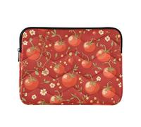 Case for Laptop 13-14 Inch Soft Lining, Cartoon Red Tomato, Tablet Briefcase Carrying Bag for Journey Work