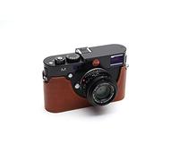 Case for Leica M, Zakao Handmade Genuine Real Leather Half Camera Case Bag Cover for Leica M M-P M262 M-M Bottom Opening Version With Hand Strap (Lava Brown)
